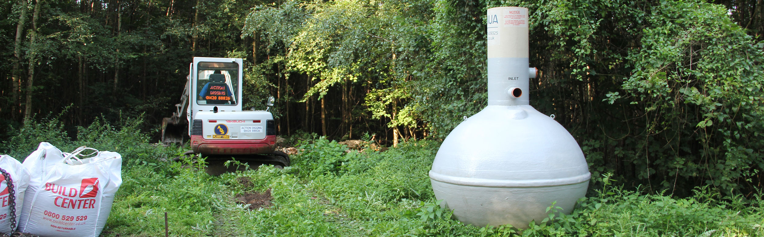 A Septic tank being installed by ASL Limited