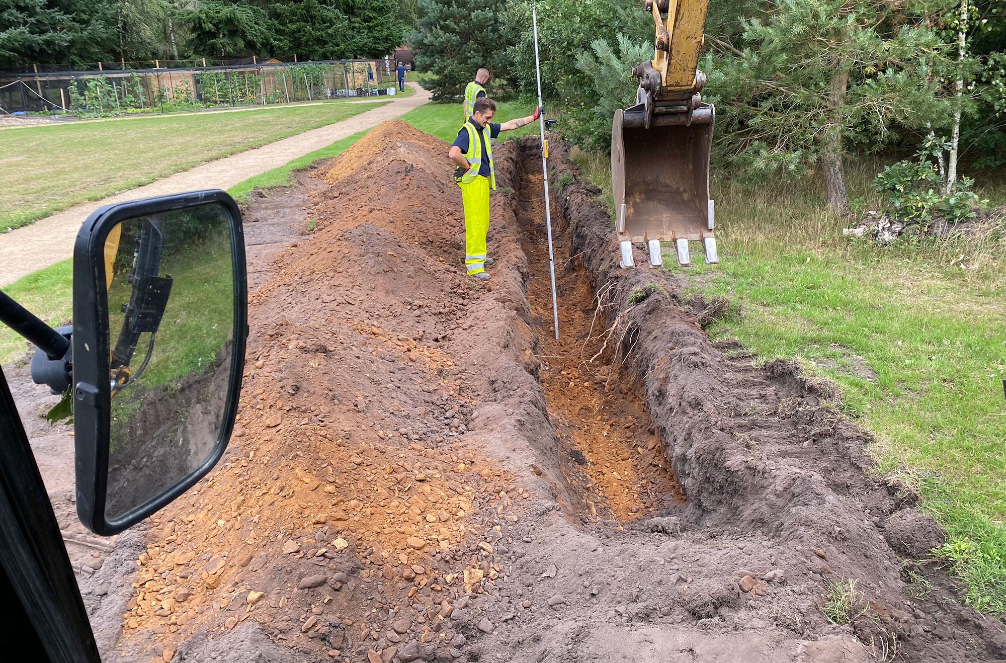 Soakaway drainage fields / land drains for the dispersement of wastewater and surface water