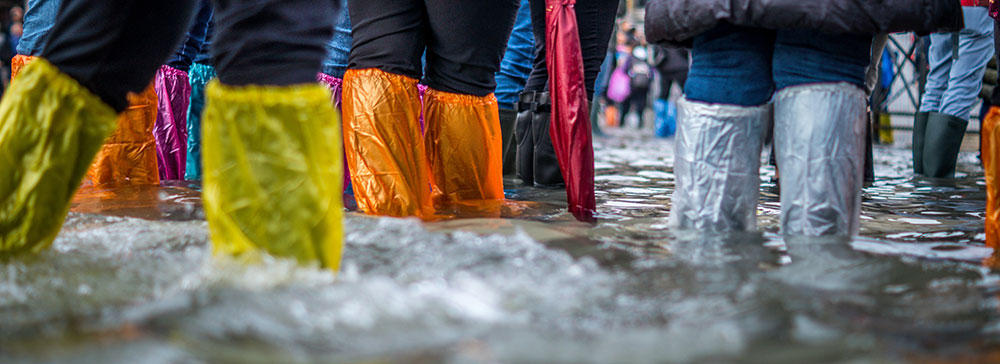 This is an image of surface water flooding that would benefit from a rainwater pump.