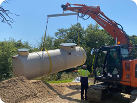Sewage treatment plants installed, emptied and maintained by ASL Limited drainage experts