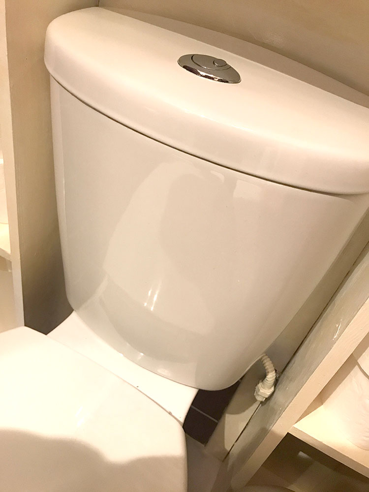 A photo of a toilet - blocked drains are caused by using the wrong kind of paper!