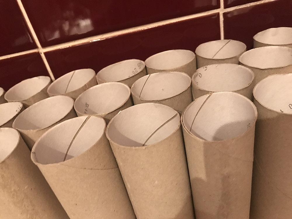 An image of empty toilet rolls - are you aware how much do you put down the toilet?