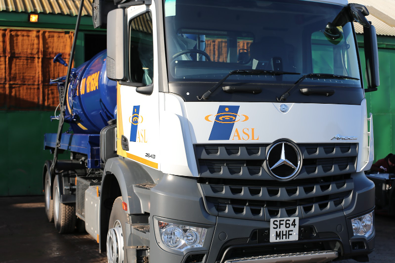 This is an image of our hook loader lorry with our tanker on the back.