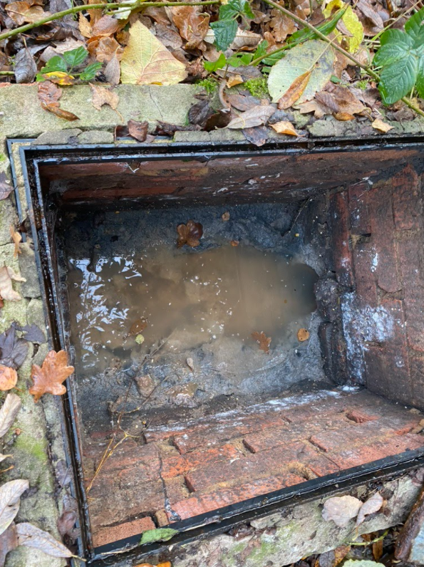 A photographic example of grease, fat & oil left in a septic tank once it's emptied of sewage water.