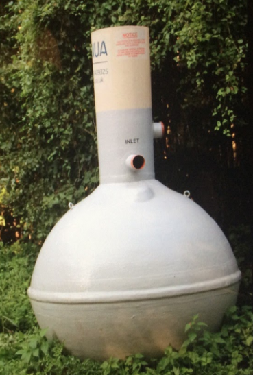 This is one kind of septic tank shaped like an onion but you would only see the very top at ground level.