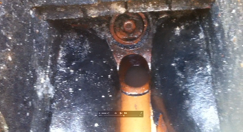 Here is a still from a video we took when unblocking an outside drain