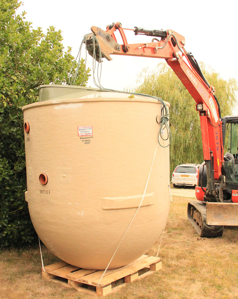 ASL installing a sewage treatment plant for a domestic private system