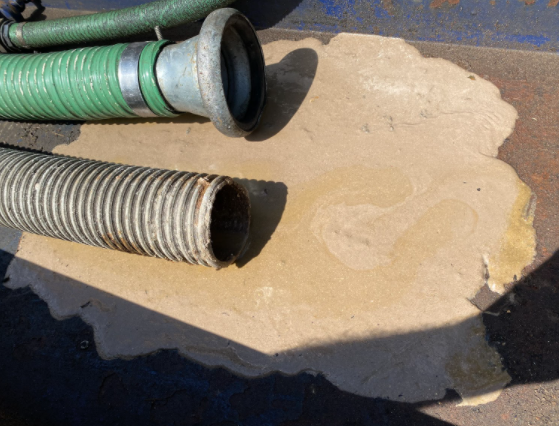 An image of fat, oil and grease remnants from a treatment plant.