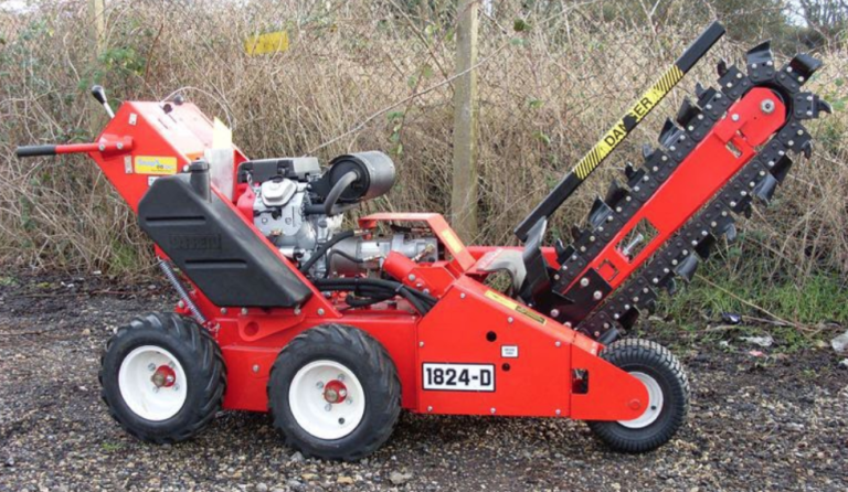 This is a photo of a trencher – used for installing pumping main pipes.