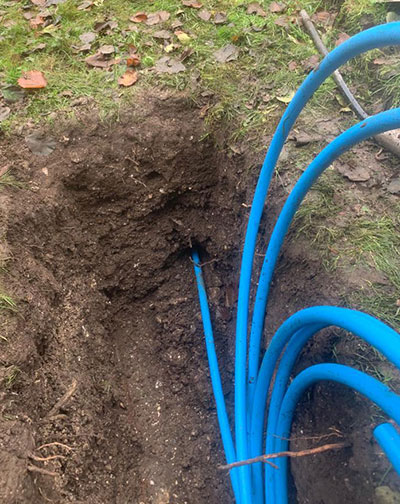 A photo of water mains being installed.