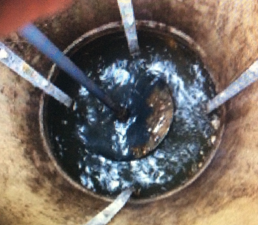 This is an image of the inside of a septic tank.