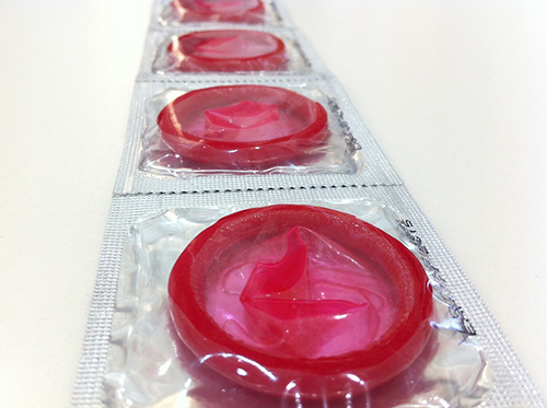 A photo of condoms