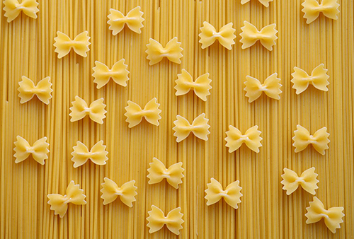 A photo of pasta pieces