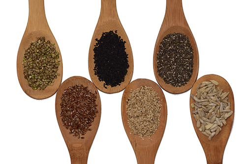 A photo of seeds and grains