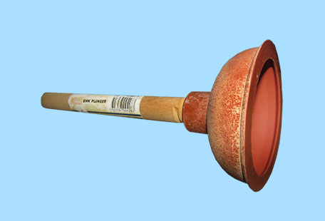 A picture of a sink plunger for clearing blockages.