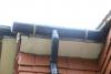 A photo of rainwater or 'surface water' guttering and down pipe - but where is it going?