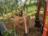 A photo of digging to install surface water drainage