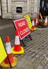 Sometimes we have to close roads to carry out main sewer connections.