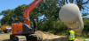 A treatment plant installation