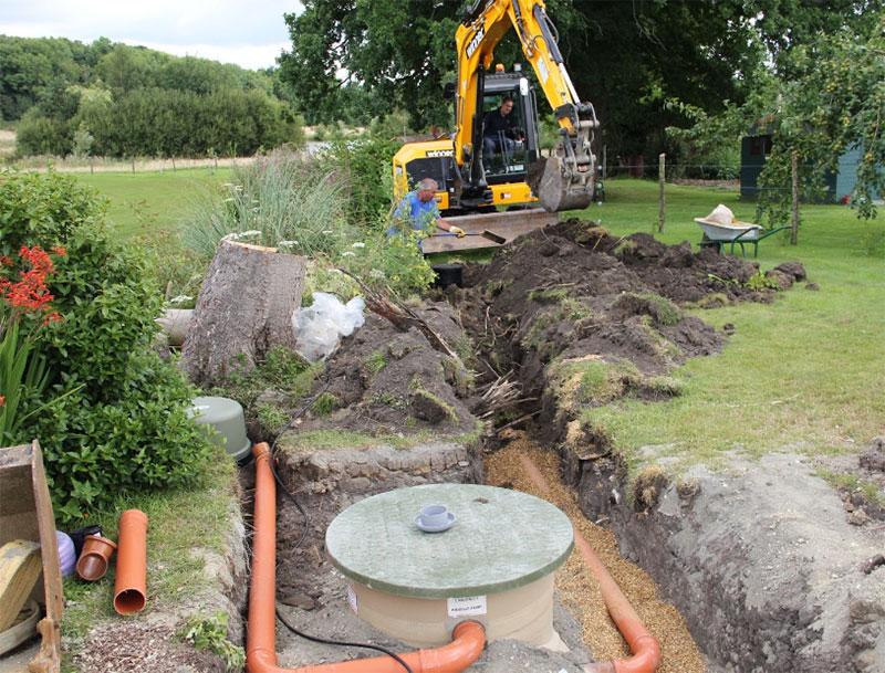 Treatment plant installation