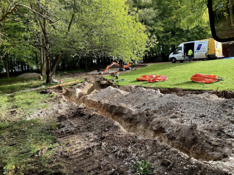 This is a photo of a drainage field being installed by ASL Limited.