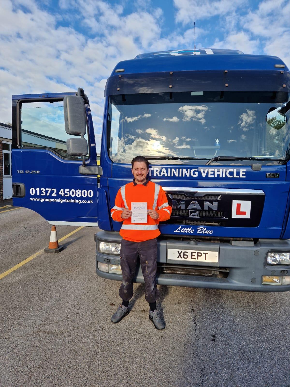 Our Danny having passed his HGV Licence – Nice one Danny!