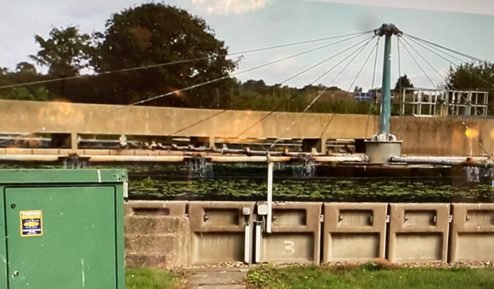 Public sewage works.