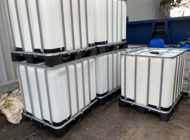 These containers give an idea of how much surface water is produced.