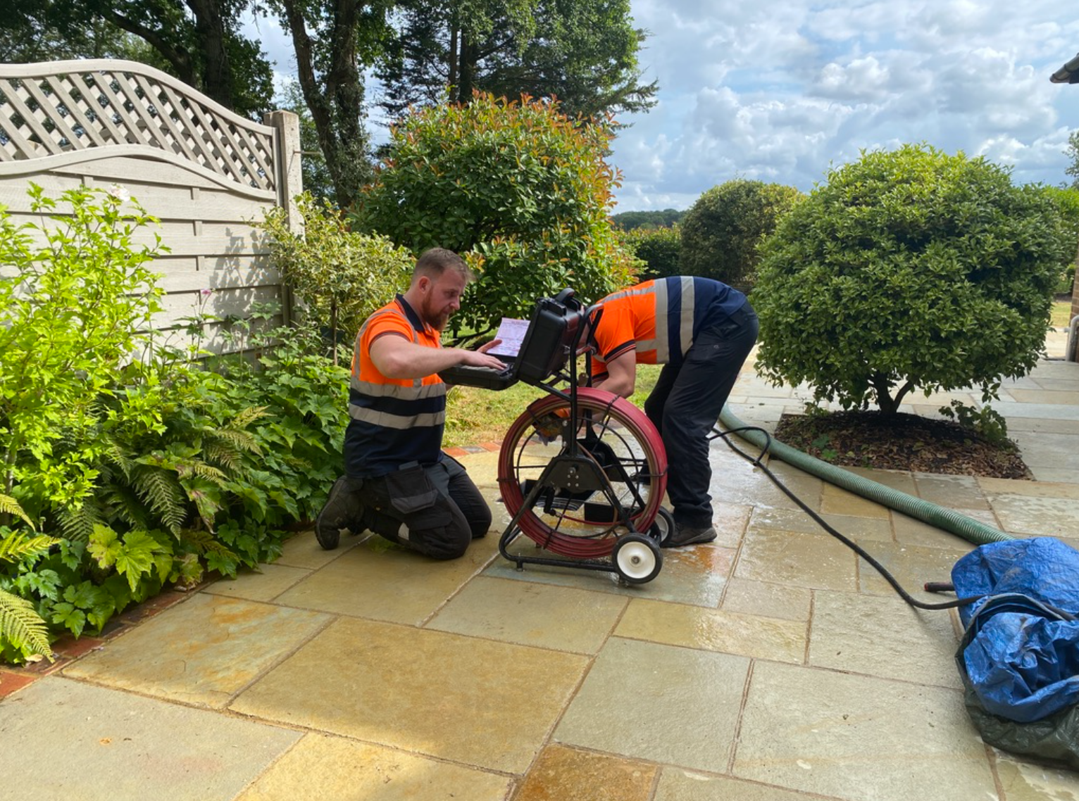 CCTV drainage check following a blocked drain clearance from our team.
