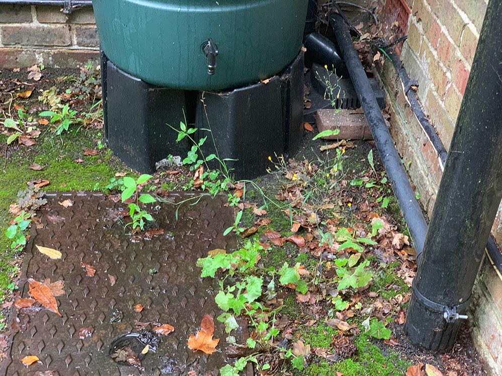 If a water but can fill up and overflow in 30 mins think how much of your chemical garden waste can wash into the rain water sewers, rivers and streams.