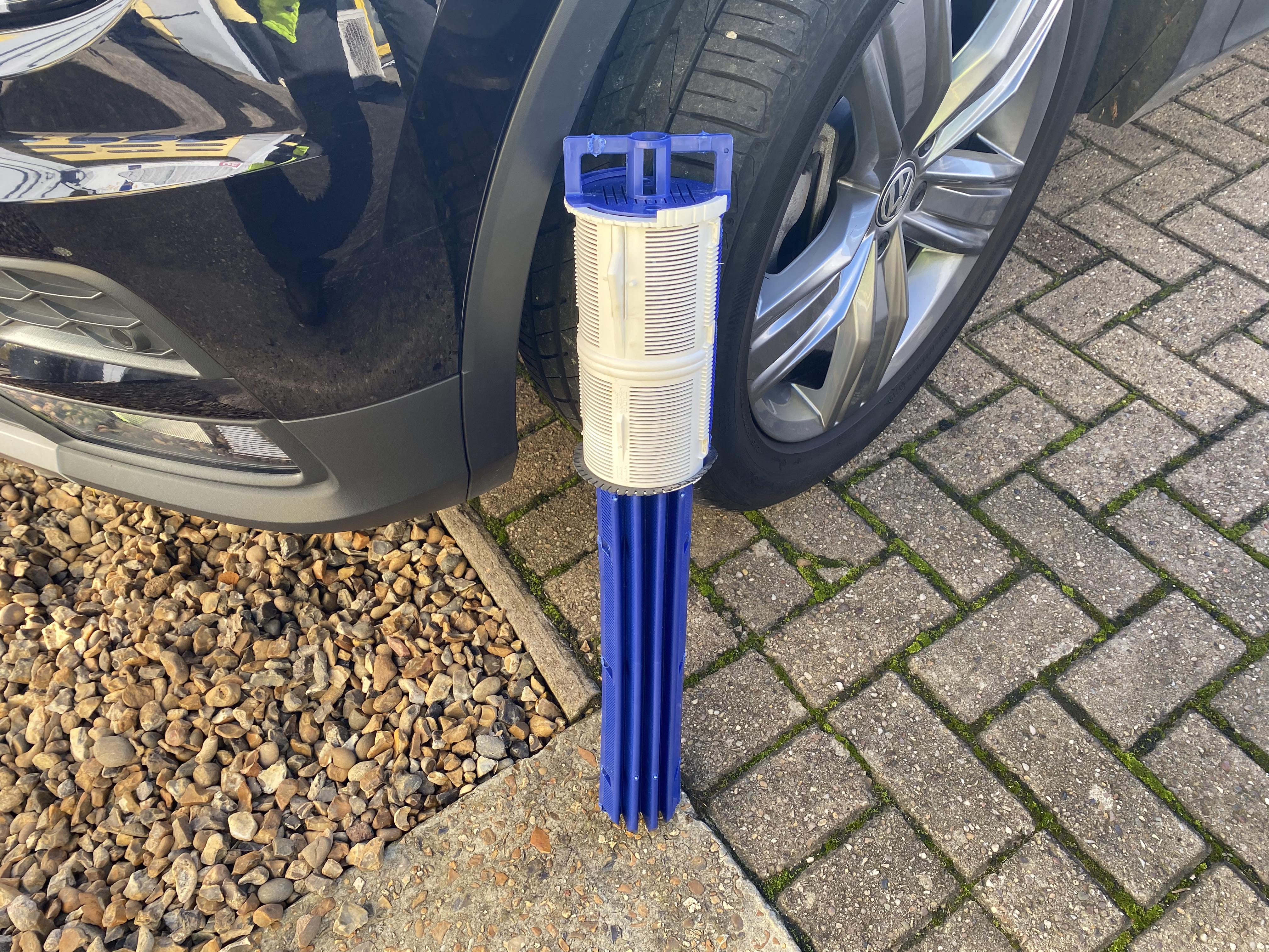 A picture of a filter for a private sewage system. This could extend the life of your septic tank to 20 years if fitted correctly and maintained.