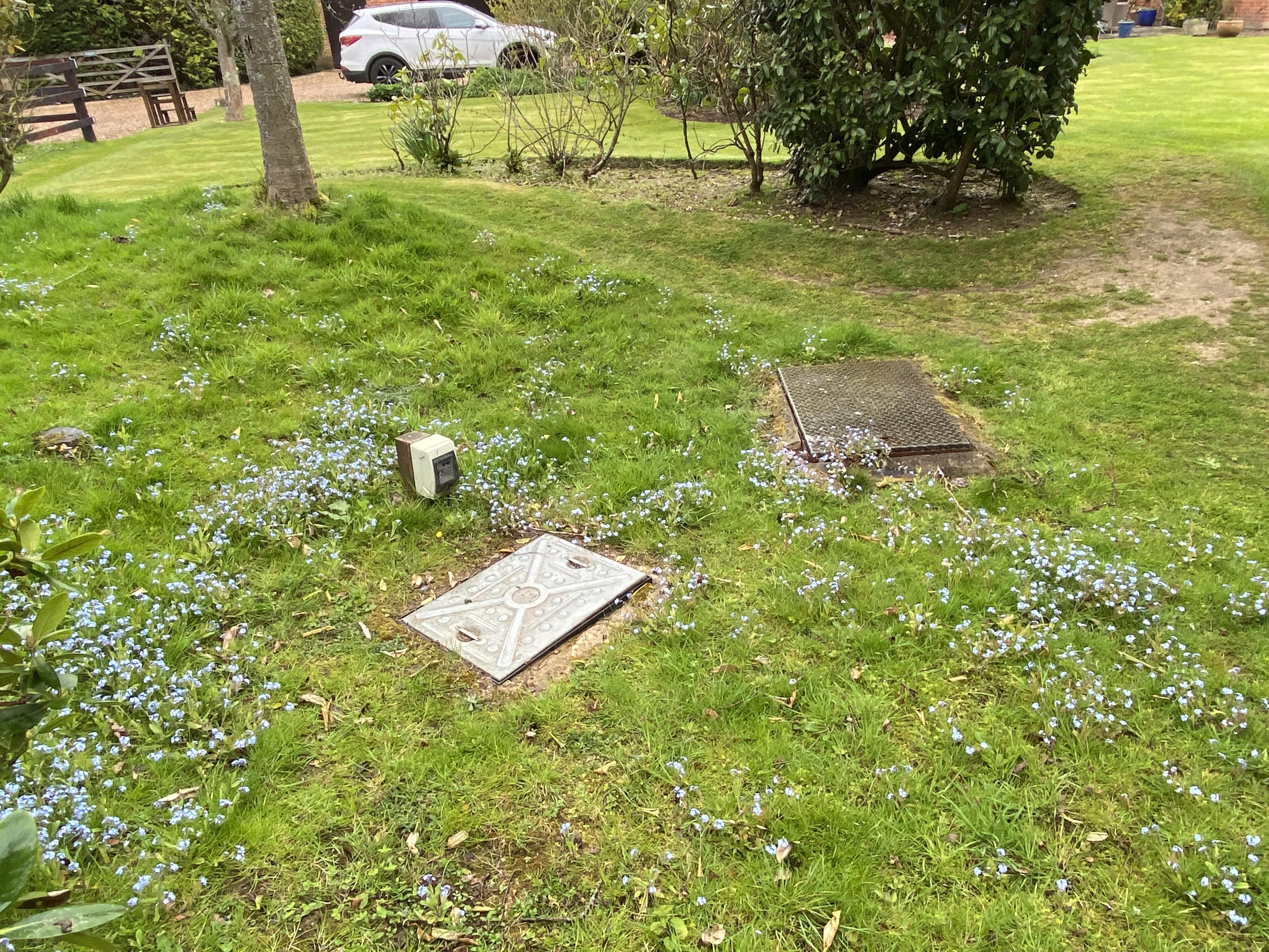 An image of sewage tank inspection chambers.