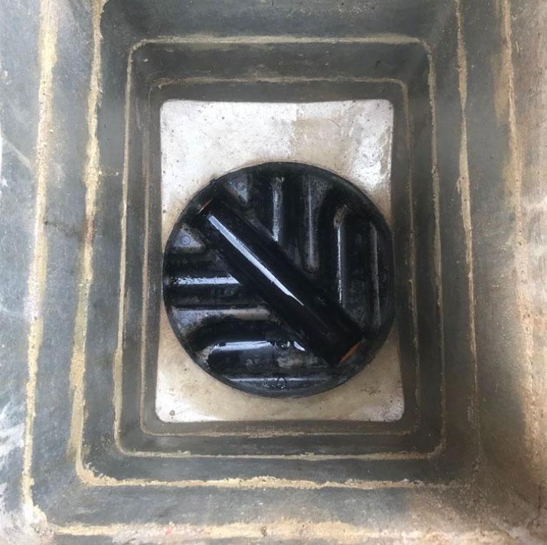 A brand new main drain connection inspection chamber from ASL Limited