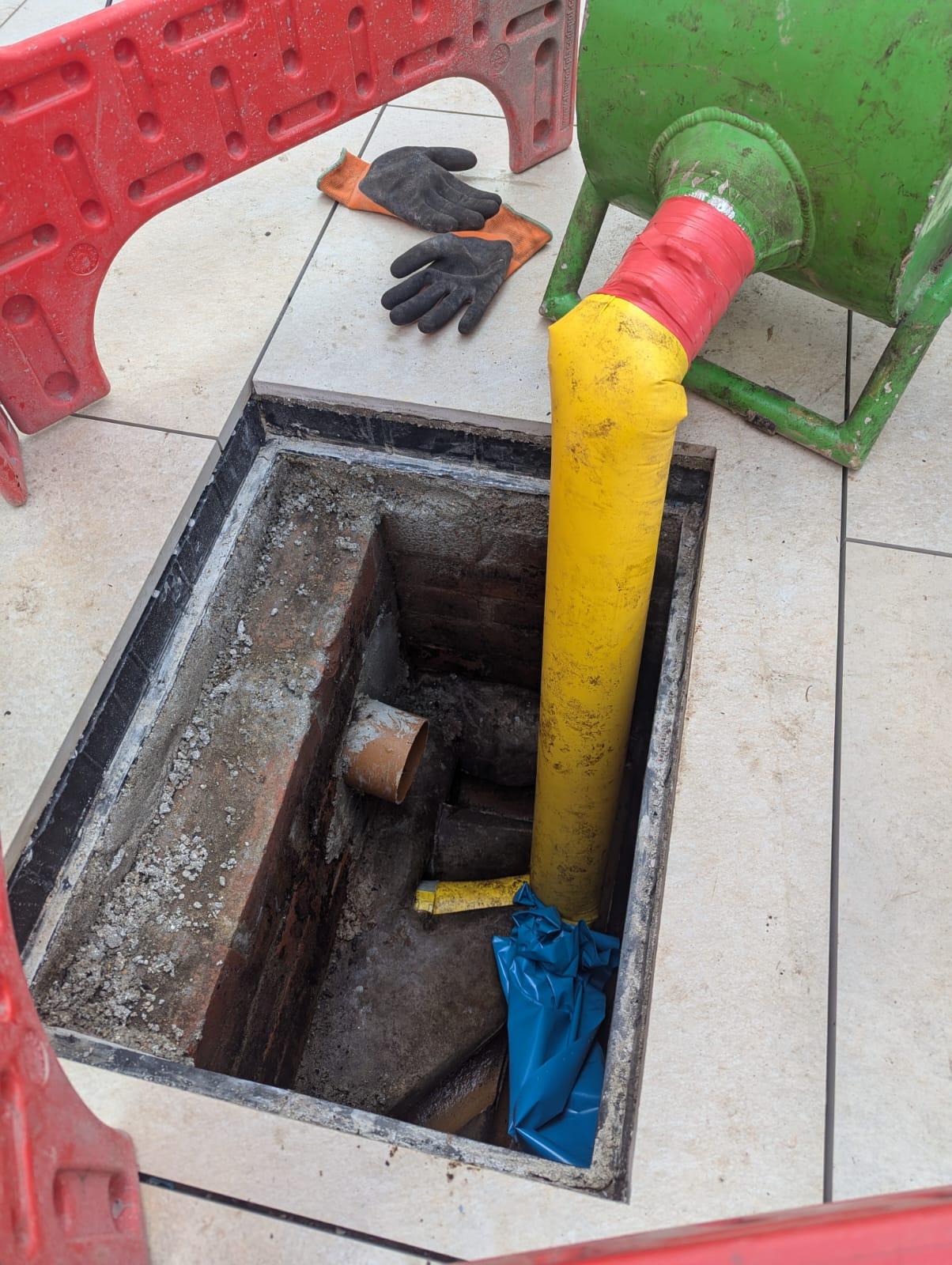 This is an image of cure-in-place-pipe relining with ASL Limited