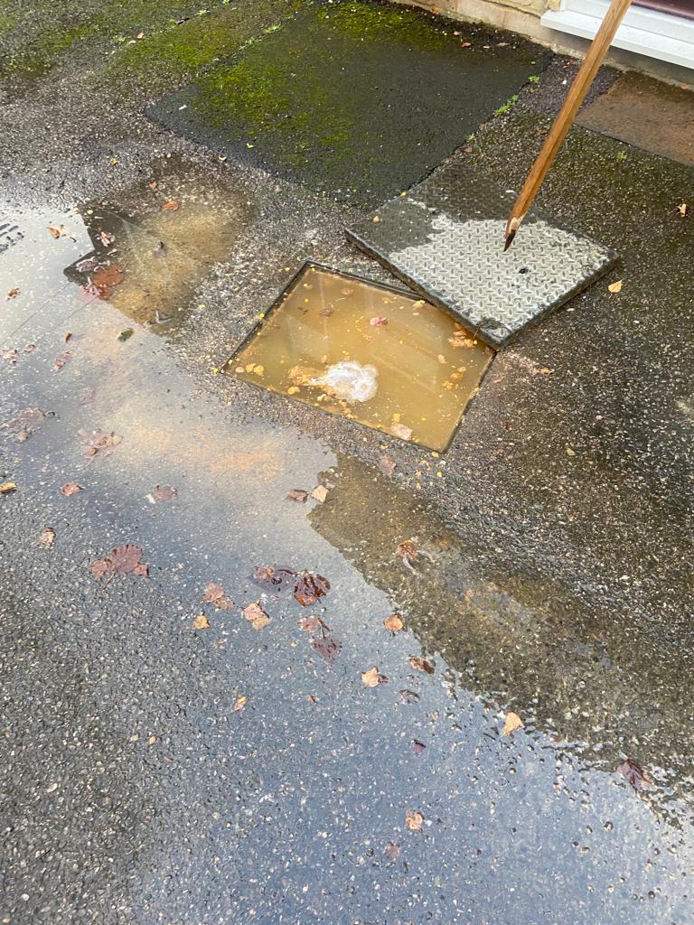 open drain full to top