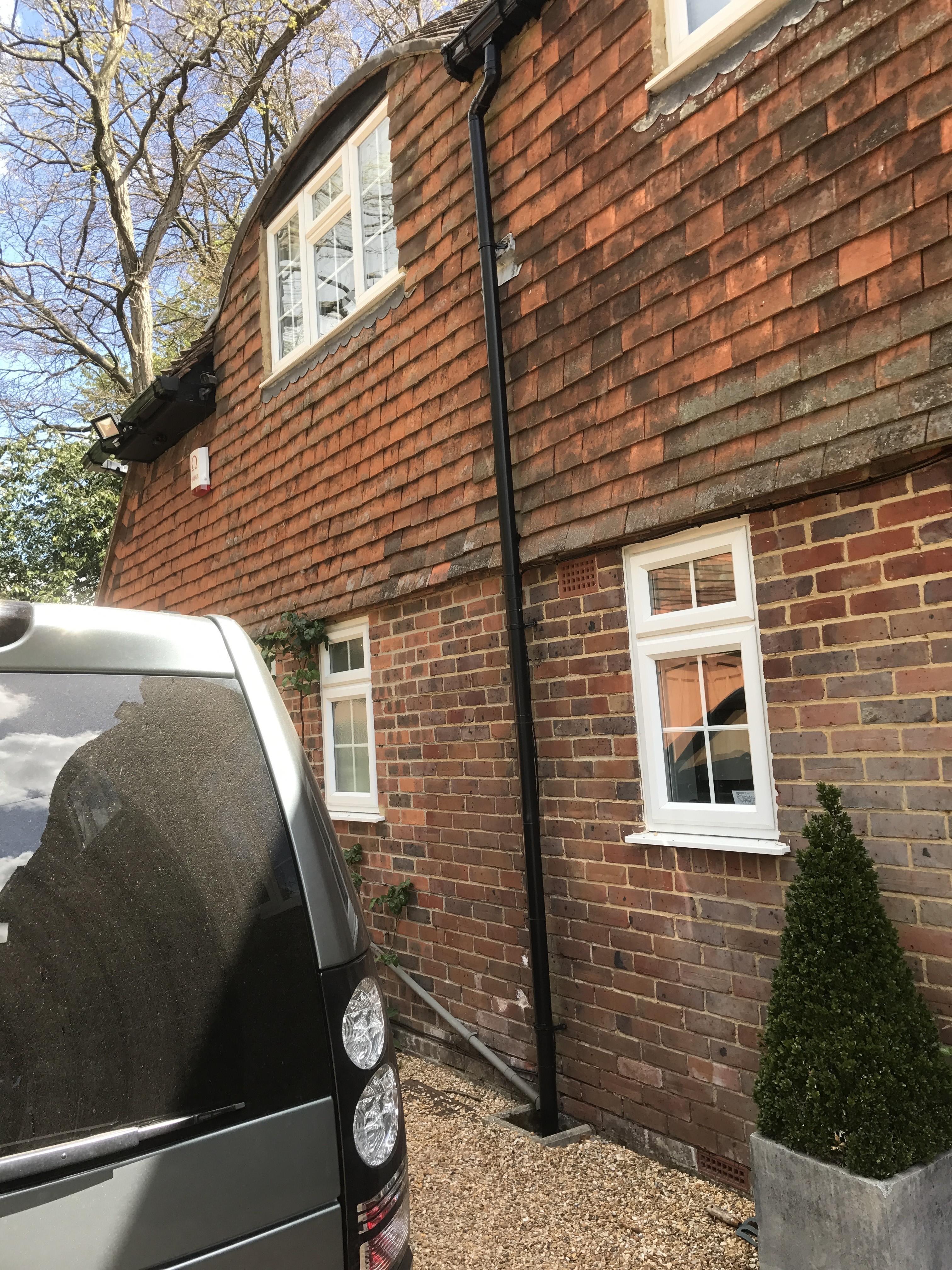 outside house gutter connection