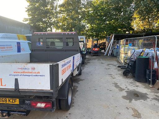 ASL's specialist blocked drain engineers yard