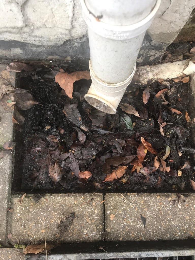 outside drain leaf blockage