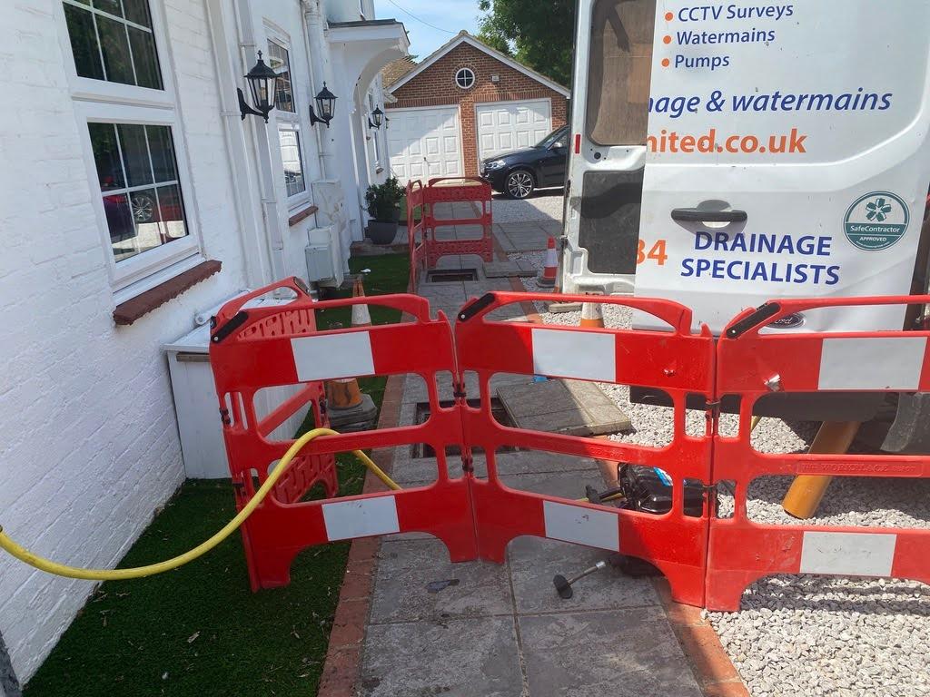 safety barriers used at ASL job site