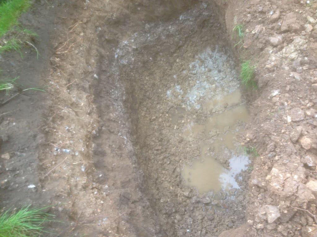 excavation for private sewage system installation