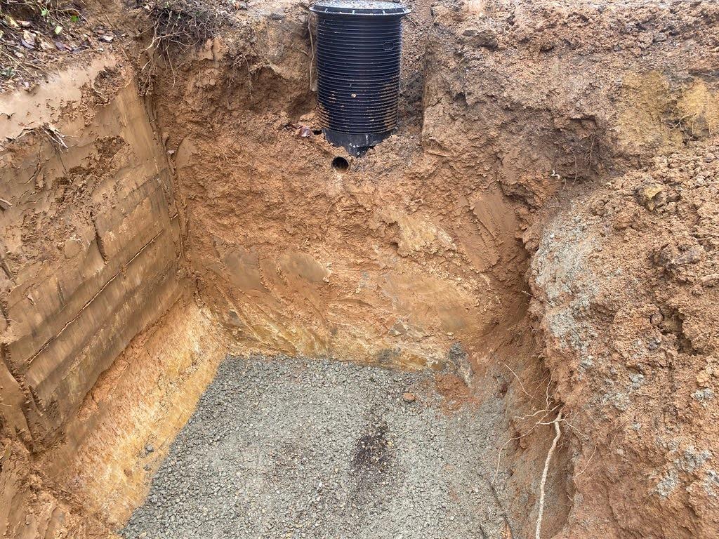 chacking for trench cave in when installing private sewage