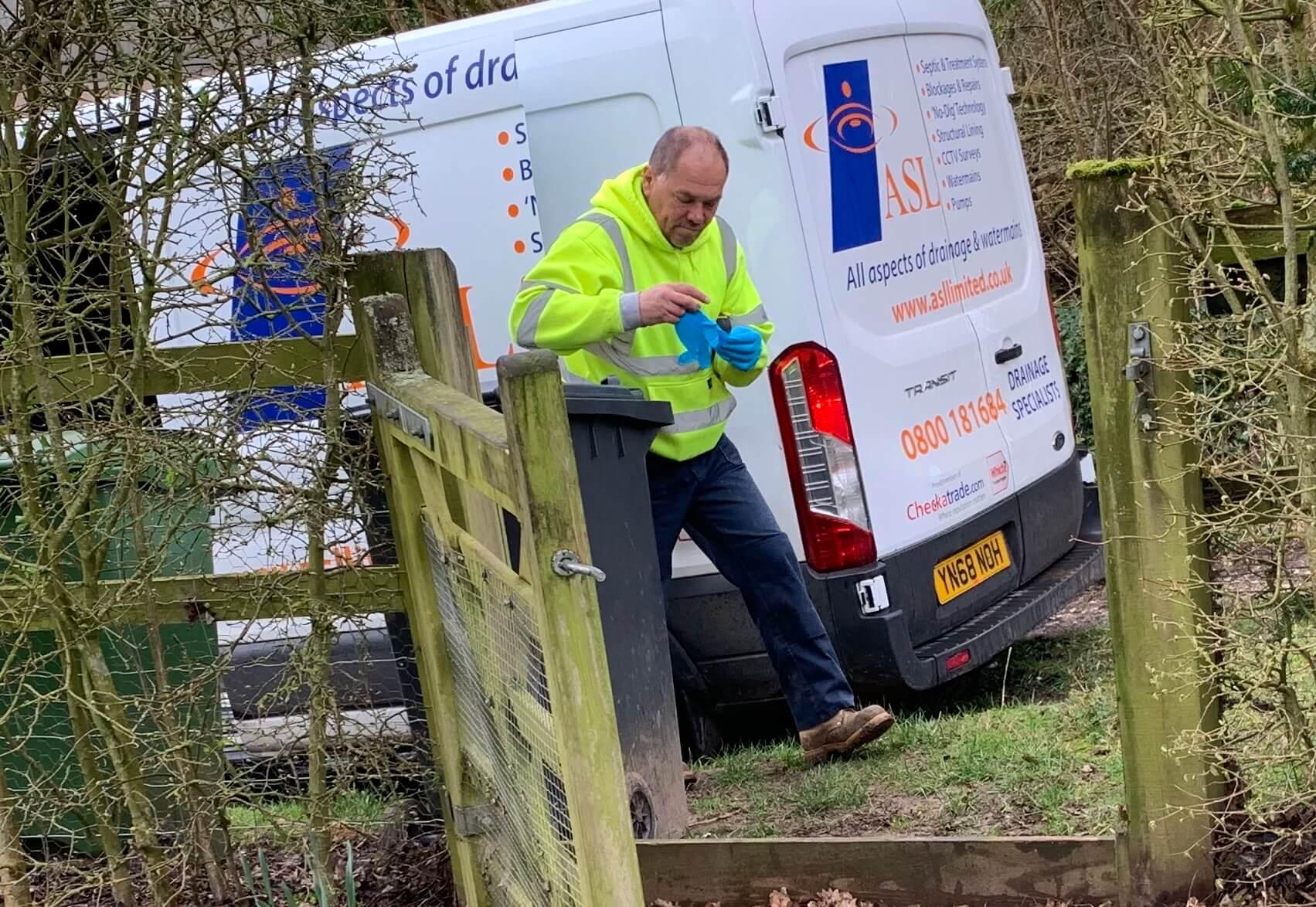 Darren will unblock a drain and inspect it with CCTV to find out the cause.