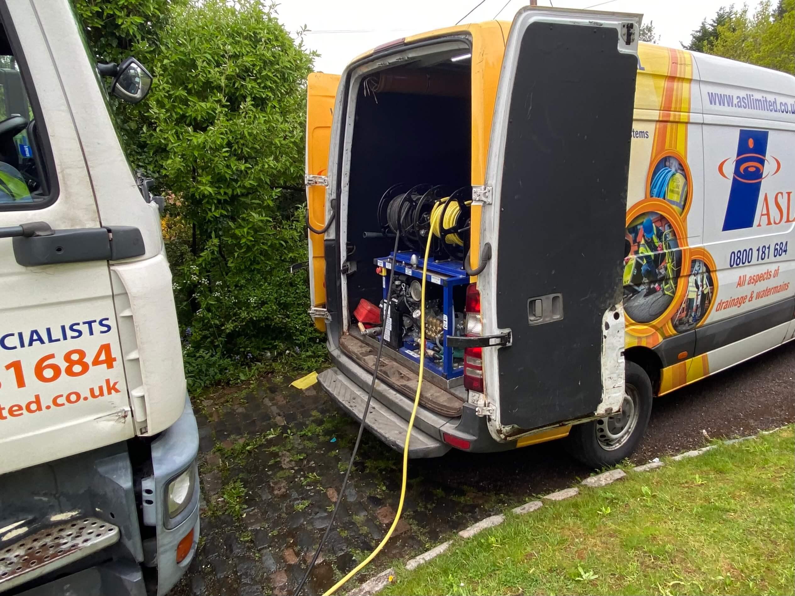 The ASL Limited van attending a pump station repair.