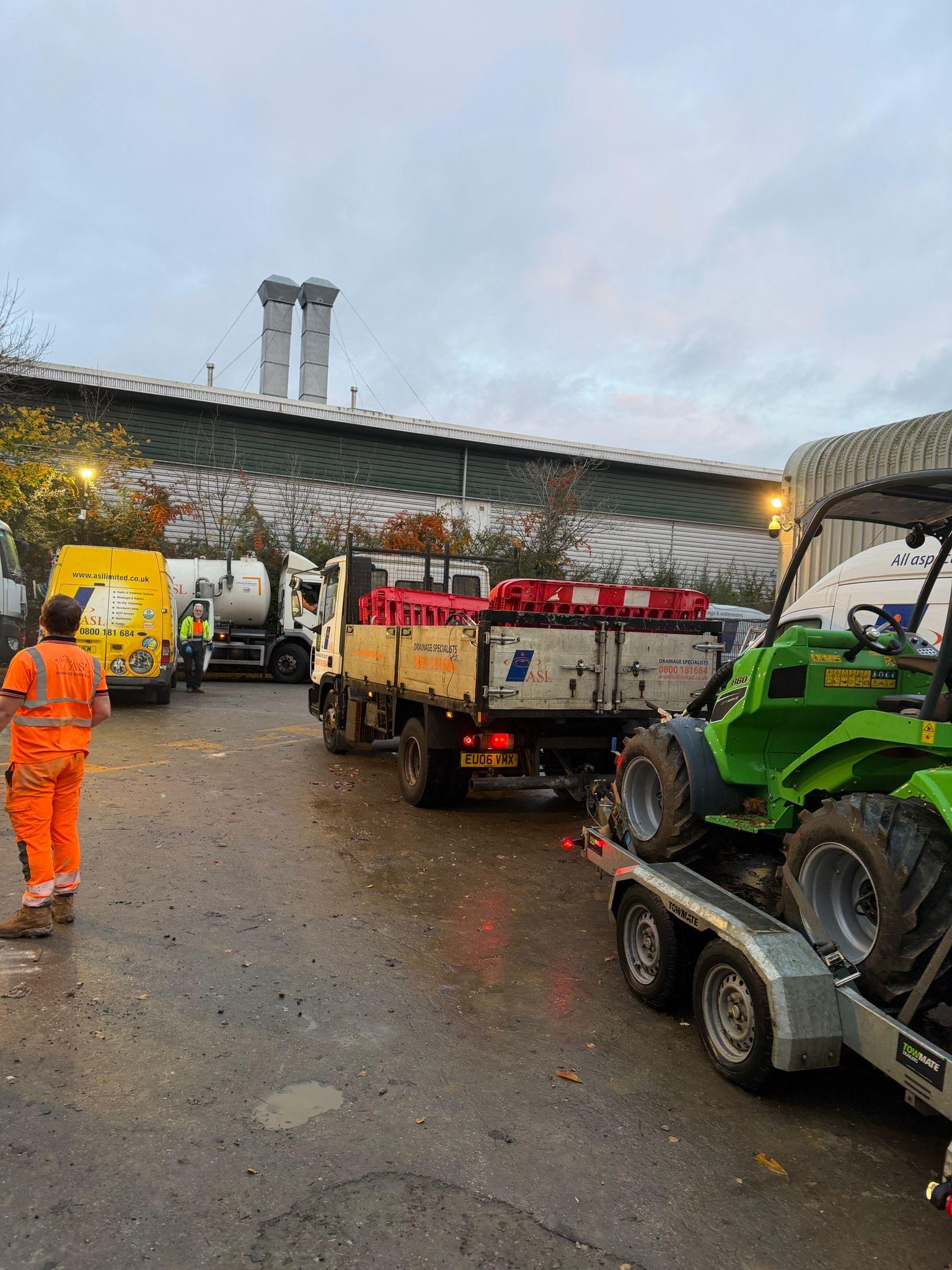 The ASL Limited yard where we load up to respond to call outs.