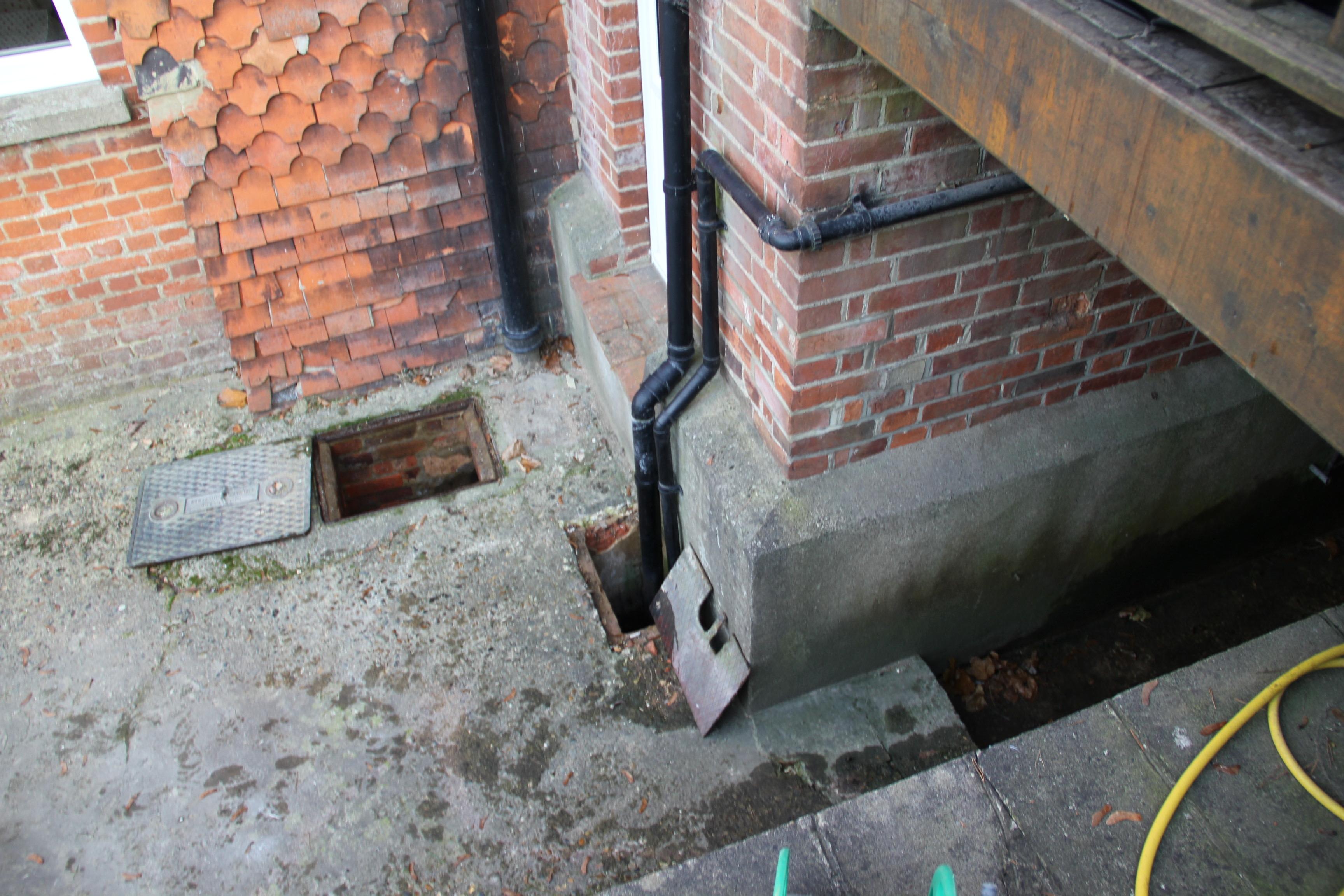 Roof water, tested, into the foul system