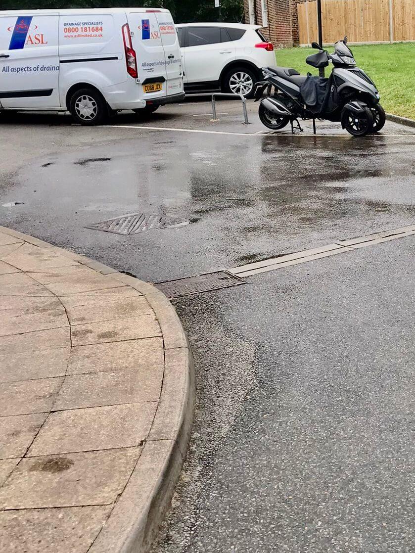 This is an image of the job in Haslemere once we had fixed cleared the blocked inspection chamber and cleaned up the street.