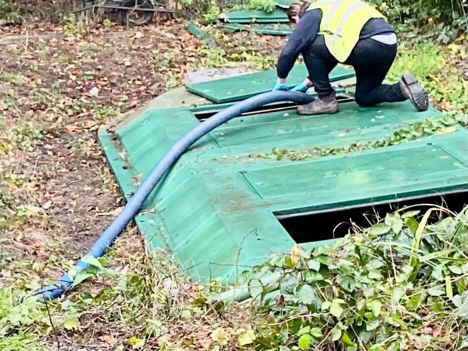 How often should you empty a septic tank or treatment plant?